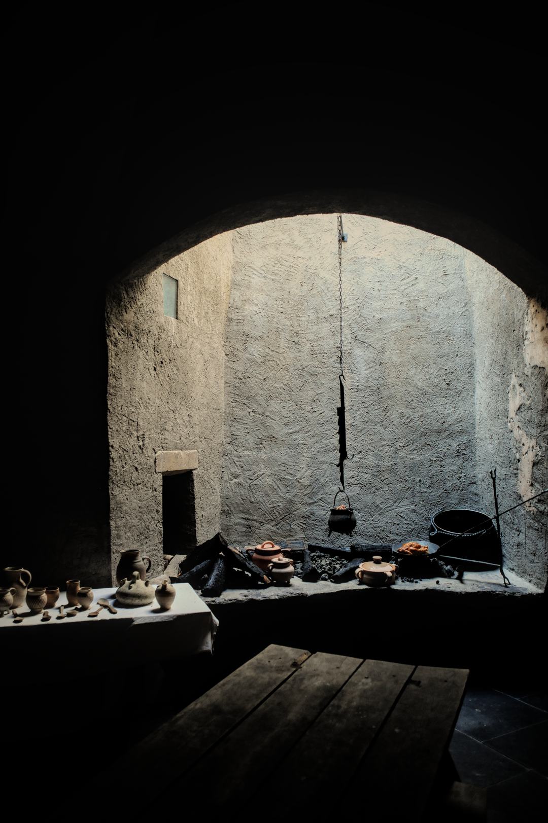 Vianden Castle's Grand Kitchen: Medieval Dining Ambiance