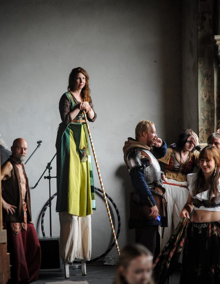 Vianden Medieval Festival: Unicyclist Entertains Crowd